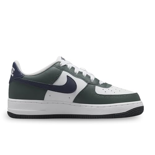 Nike Air Force 1 Low Grade School Lifestyle Shoes (Vintage Green/White/Obsidian) (HF5178-300, Green/White)2