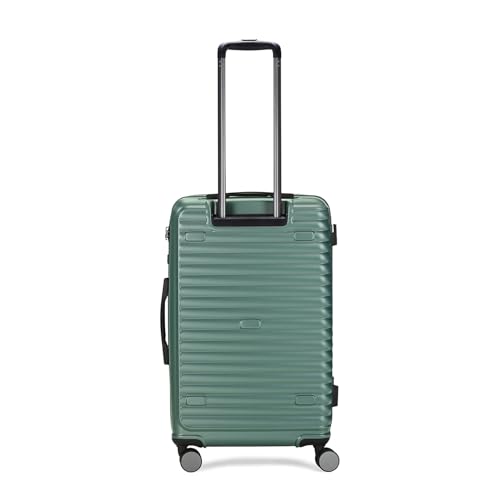 Image of Skybags Polycarbonate Trunk Check-in Trolley Bag, 68cm | Medium Double Spinner Hardsided Luggage with Smooth 8-Wheel & TSA Lock | Suitcase for Travel | 5-Year International Warranty (Green)