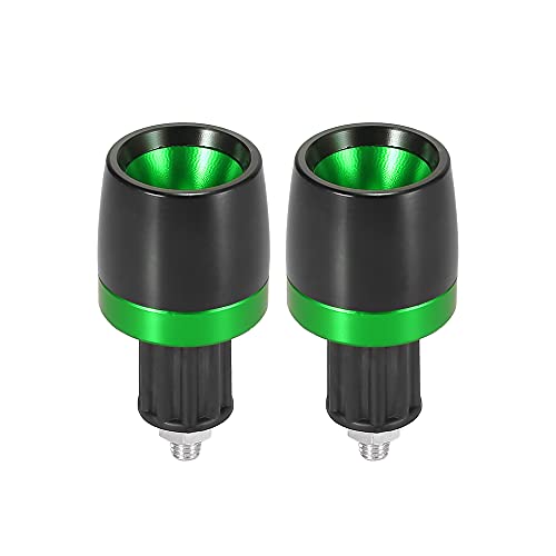 Motoforti Lot de 2 embouts de guidon de moto Vert 18 mm