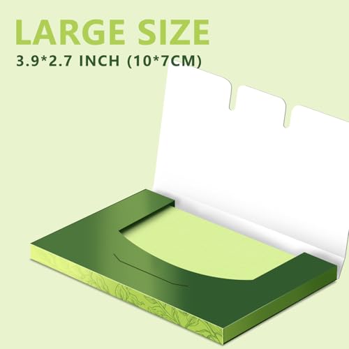 face oil blotting paper facial oil absorbing sheets for oily skin face wipes for makeup clean green tea 100 count