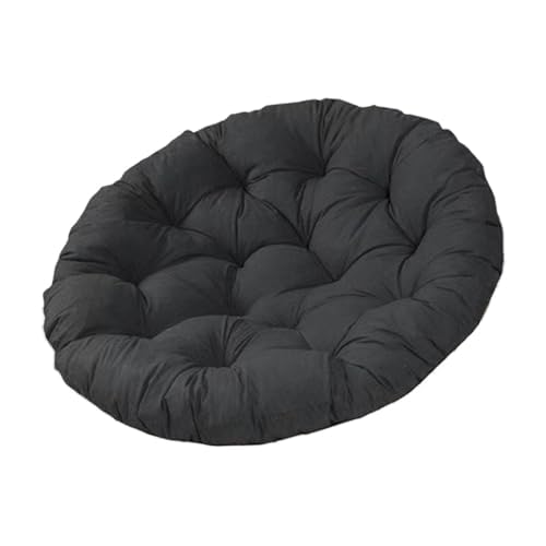KiBcsLic Swinging Chair Cushion, Thick & Plush Egg Chair Cushion, Black