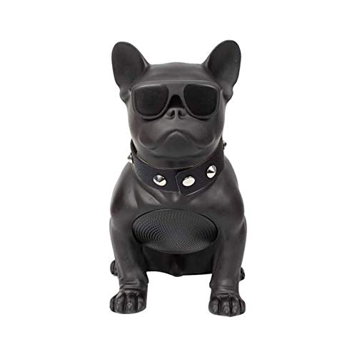 hanghaijia Altoparlante Bluetooth Bulldog, Adatto per Cellulare, Laptop, Tablet, TV, Smart Portatile Altoparlante Radio FM, Nero (Size : Small-5.2'×3.2'×4.9')