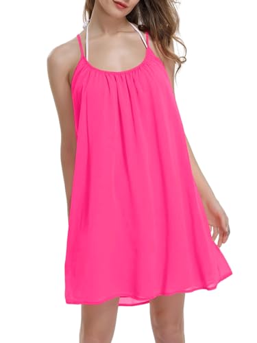 ReachMe Womens Sexy Plus Size Swimsuit Coverups Spaghetti Strap Beach Dresses Bathing Suit Cover Up Sheer Tank Sundress3