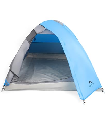 Image of 3 Person Camping Tent ET1100, Horizon Blue /Grey | Lightweight, Waterproof, Easy Setup, For Hiking Backpacking Trekking Festivals