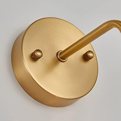 Aplique de pared de latón con bola de vidrio ondulado y casquillo E14 6