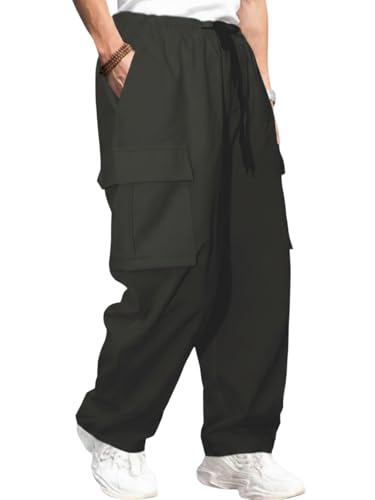 GRECIILOOKS Men's Regular Fit Low Rise Polycotton Cargos | Cargo ...