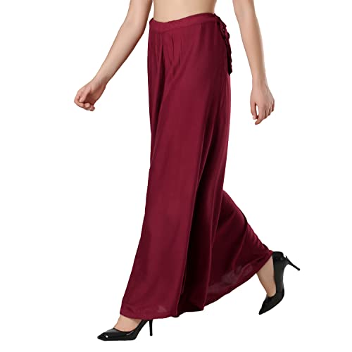 Image of Super Soft Flared Solid Rayon Sharara In 10 Attractive Colours For Women's And Girl's
