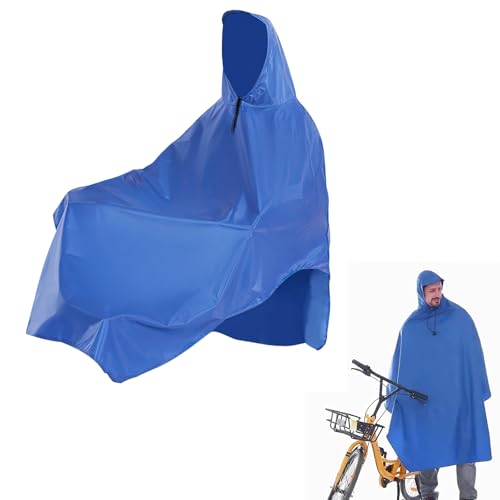 ZMDMAH Mantella da Bicicletta, Mantella Antipioggia Riutilizzabile Impermeabile Portatile con Cappuccio Poncho Antipioggia per Uomini e Donne, Poncho da Ciclismo Adatto per Ciclismo Campeggio