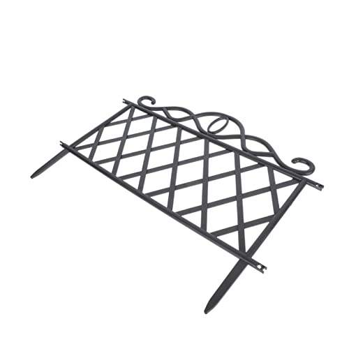 BESPORTBLE 1 Pc pequeña Valla Exterior Valla Jardin Vallas de Jardin Valla de plástico Cerca de la Planta Adorno de Escena de Valla Ornamento del jardín Decoracion de Jardin el plastico Black