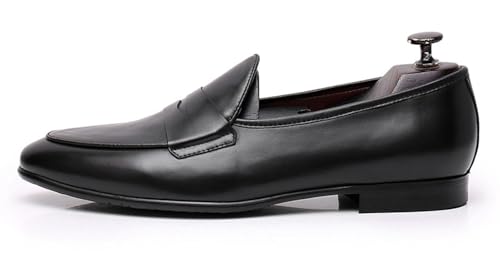 Mens Penny Loafers Slip On Causal Dress Shoes Genuine Leather Fashion Modern Mocasines Prom Wedding Business Suit Shoes Tuxedo Shoes for Men2