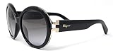 ferragamo black shoes  Salvatore Ferragamo - GANCINO SF 780S, Redondo, acetato, mujer, BLACK/GREY SHADED(001 A), 57/17/135