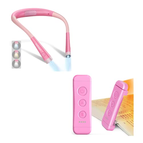 Glocusent Book Light, Bendable Neck Light, Book Light for Reading in Bed, Book Lovers Gifts