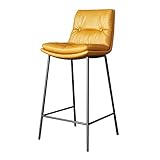 Chaise de bar à hauteur de comptoir Matériau : siège en cuir PU + pieds en métal noir.