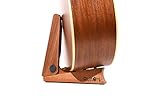  Ruach PS-1 Soporte de guitarra plegable de bolsillo de madera - Hecho a mano de caoba