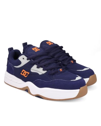 DC Shoes Tênis masculino Ascend P, Azul-marinho/cinza/laranja, 40