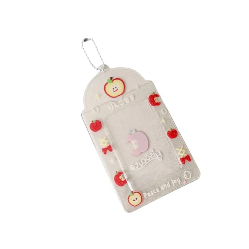 3インチフォトカードフォトカードフォトカードプロテクタースリーブキーチェーンバックパック財布装飾PVCストレージオーガナイザーの漫画写真カードスリーブ