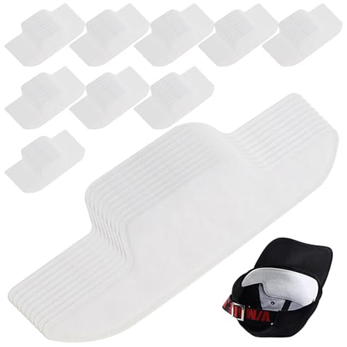 100 almohadillas absorbentes de sudor para gorras y sombreros desechables 2