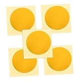 VALICLUD 5pcs Waterproof Reflective Pressure Gauge Identification Stickers, 10Cm Round Self-Adhesive Yellow Decals for Industrial Equipment Safety and Pressure Gauge Accessories