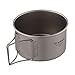 Lightweight Stainless Steel Camping Bowl with Folding Handle – 450ml or 600ml Collapsible Outdoor Dinner Bowl for Backpacking, Hiking, Picnics（450ml Bowl no lid）