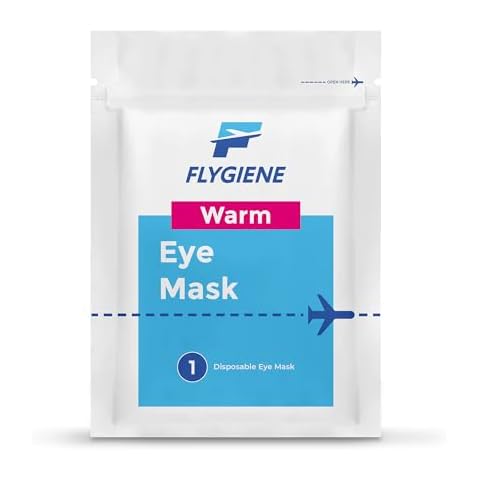 FLYGIENE Warm Eye Masks - Disposable Warm Eye Compress - Travel and Sleeping Masks - Heated Mask for Puffy and Dry Eyes - Portable and Easy to Use - Steam Eye Masks for Men and Women (Pack of 10) Cover