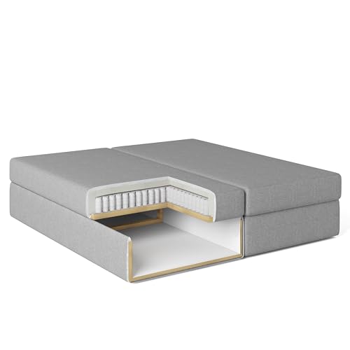 Imebel Boxspringbett 200x200 mit Bettkasten - Bett mit Matratze der Härte H4 und 2 Bettkästen - Bequemes Schlafzimmerbett - Elegantes Doppelbett für das Schlafzimmer mit großen Behältern – Bild 5