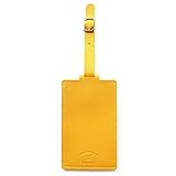 バンガード 旅行用品 ネームタグ スーツケースタグ おしゃれ 革 型押し フェイク レザー イエロー