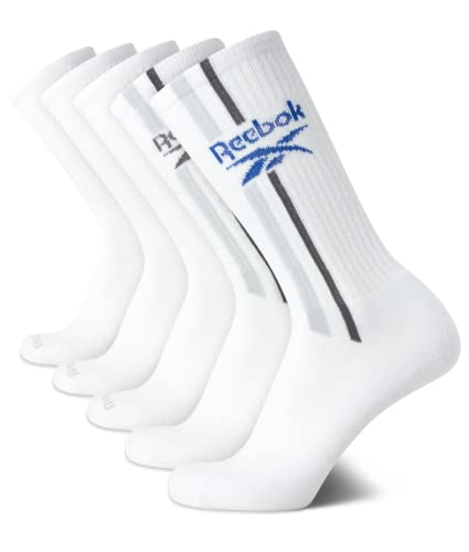 Reebok Mens Crew Socks - Moisture Wicking Athletic Cushioned Socks, 5 Pack - image 1