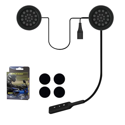 【最新型改良】STDRIVO バイク イヤホン ヘルメット スピーカー bluetooth 5.0 ヘッドセット 2台手机同時接続 インカムバイク用通信機器 Hi-Fi音質 ハンズフリー 自動応答 オートバイ スピーカー マイク付き IP6X防水 防塵 音楽 音声コマンド対応 技適認証済み 日本語説明書付き MH01