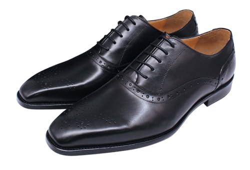 Mens Oxfords Formal Dress Suit Shoes Genuine Leather Prom Derby Shoes Fashion Luxury Wedding Business Casual Comfortable Tuexdo Shoes for Men - Main Image