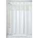 iDesign Hitchcock EVA Plastic Shower Curtain, Mold and Mildew Resistant Liner for Master, Guest, Kid's Bathroom, 72" x 72", White and Clear