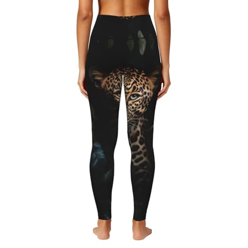 Leggings de compresion para mujer con estampado de leopardo y ajuste deportivo 4
