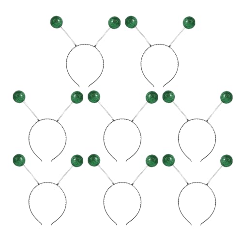 ifundom 8 x -Haarreifen mit Marsantennen, Glitzer, für Party, Weltraum-Kostüm, Grün