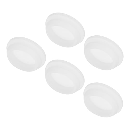 Image of MECCANIXITY 5pcs Silicone Snap in Locking Hole Plugs,26mm /1 Inch Mounting Diameter Narrow Groove Width 2.5mm Panel Seal Cover Round for Kitchen Bulkheads Waterproof Sealing Plugs Clear