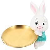Plateau en forme de lapin : rangez vos bijoux facilement et avec style, pratique et décoratif, gain de place lorsqu'il n'est pas utilisé