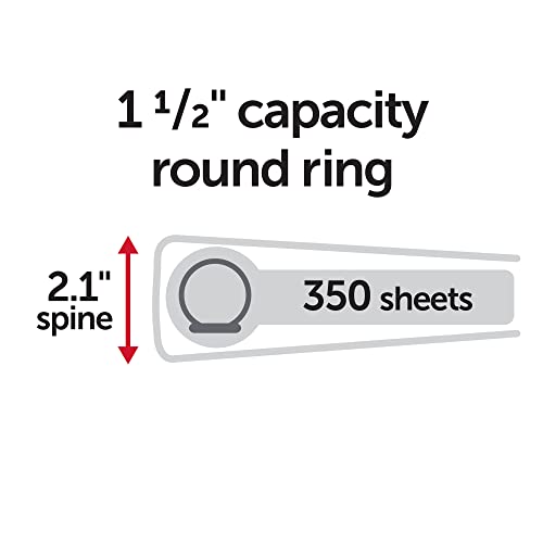 Office Depot® Brand 3-Ring Durable View Binder, 1-1/2" Round Rings, 49% Recycled, Blush #TOP3