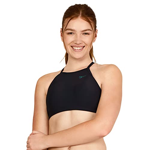 Speedo Maillot de Bain Bikini Haut Col Haut pour Nager en Bassin et Plage