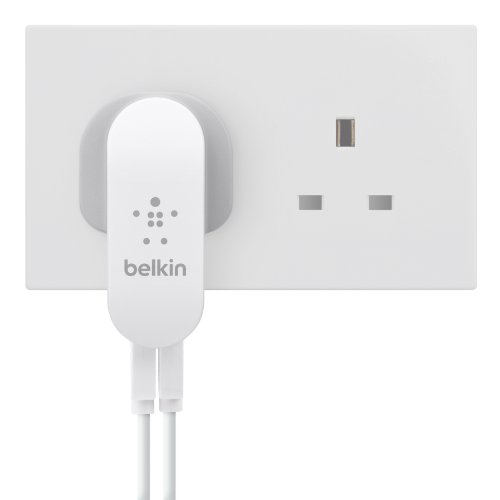 Belkin F8J107ukWHT Indoor Mobile Device Charger - Grey/White