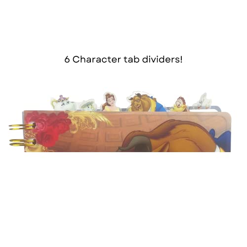 Innovative Designs Disney Beauty And The Beast Journal Notebook, Spiral Bound, 144 Lined Pages, 8 X 7 Inches #TOP1