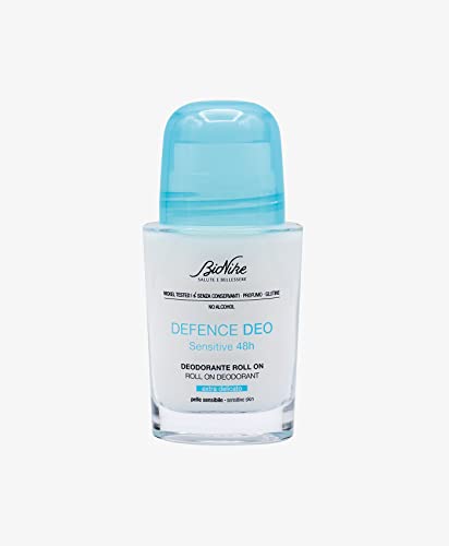 Bionike Defence - Deo Sensitive 48H, Roll-on Deodorante Antitraspirante, Assorbe il Sudore Fino a 48 Ore, Dona Ascelle Lenite e Protette, Dermatologicamente Testato, 50 ml