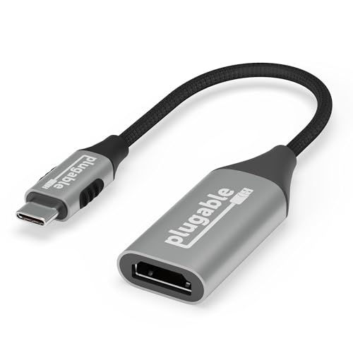 Plugable USB C to HDMI Adapter, HDMI 2.1, 8K 60Hz or 4K 144Hz, USB4 / Thunderbolt compatible with XPS, iPhone 15, iPad Pro, Macbook Pro, Mac Resolution up to 4K 60Hz (USBC-HDMI8K)