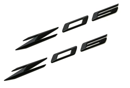 Image of 2Pcs Z06 Emblems 3D Badge Nameplate Letter Compatible with 2023-2024 C8 85623536 OEM Size (Glossy Black)