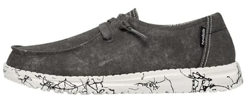 Hey Dude Women's Wendy Linen | Womens Shoes | Womens Lace Up Loafers | Comfortable & Light-Weight