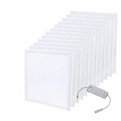 Europalamp 12 Dalles LED 600x600 40W Blanc Neutre 4000k Haute Luminosité - Plusieurs modèles disponibles