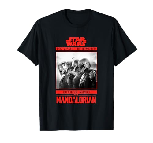 T-shirt Star Wars imprimé Mandalorian vêtement à col rond en coton