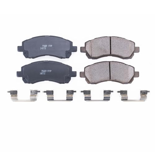 Image of PowerStop Front Brake Pads for Subaru Impreza 1997-01 | Subaru Legacy 1997-00 - Z17 Ceramic Brake Pads with Installation Hardware, 17-722