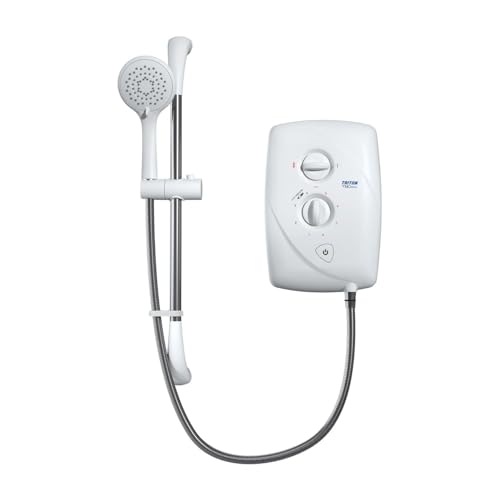 Triton Showers T80 Easi-Fit 8.5kW | Shower Electric | 8.5 kW | White I Electrical Showers | with Showerhead & Anti Twist Hose | Best Electric Showering Unit