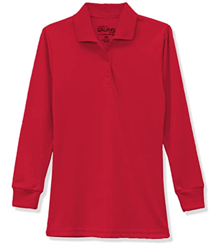 Galaxy by Harvic Girls Long Sleeve Polo Shirts School Uniform Shirt