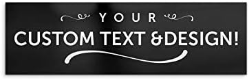 BuildASign Custom Bumper Sticker- 3" x 10", Black