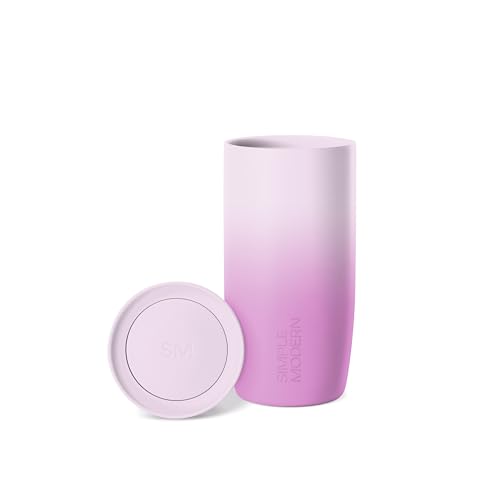 Image of Simple Modern Travel Coffee Mug Tumbler with 360 Lid | Ceramic-Lined Insulated Stainless Steel Cold Brew Iced Coffee Cup | Gift for Women Men Her | Voyager Signature | 16oz | Violet Dreams