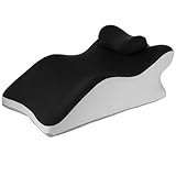 Bedtime Bliss Prone Pillow, ergonomisches Memory-Schaum-Kissen mit kleinem Kissen, 3D-Kurven-Design für Kinn-, Nacken-, Schulter- und Lendenwirbelstütze, 23,6 x 14,2 x 8,7 Zoll, schwarz,Keilkissen